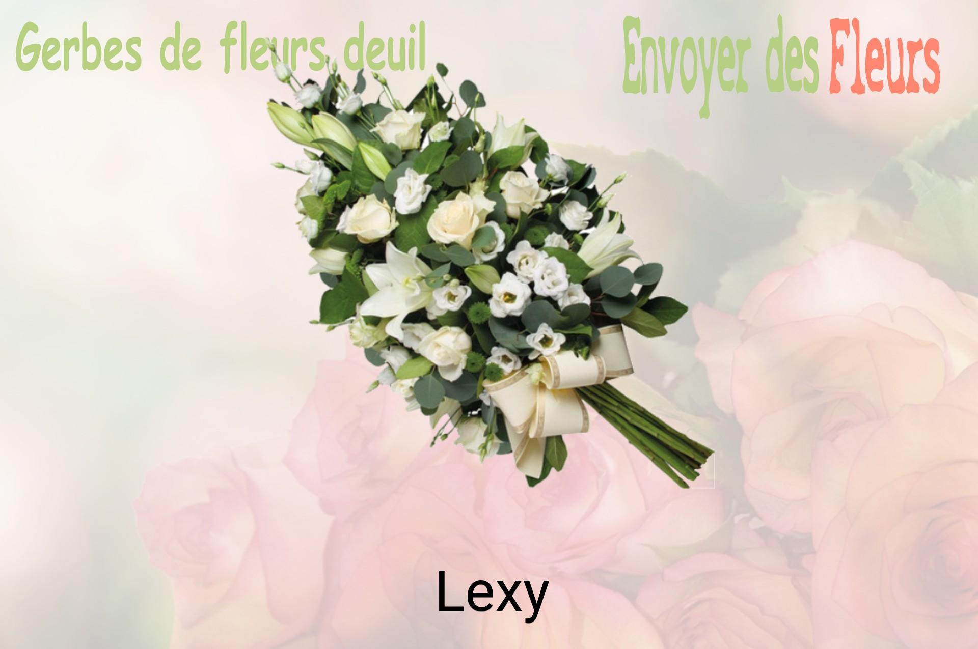 Gerbe de fleurs de deuil livrée à Lexy
